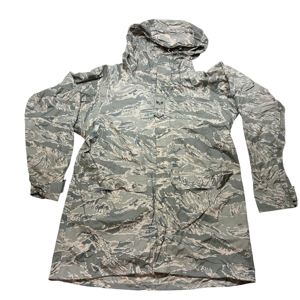 US Military ORC Airman Battle Uniform Camouflage Parka Improved Rain Suit XS